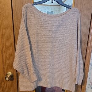 SHEIN Cozy Tan Crew Neck Sweater